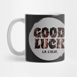 Good Luck Black Palm Sticker Mug